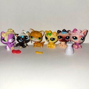 Lps Kitty Cat Lot Of 6